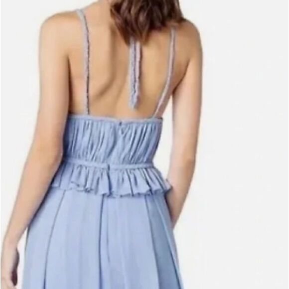 NWT Dress The Population Periwinkle Blue Goddess Athena Gown Sz L 10/12 - Picture 2 of 9